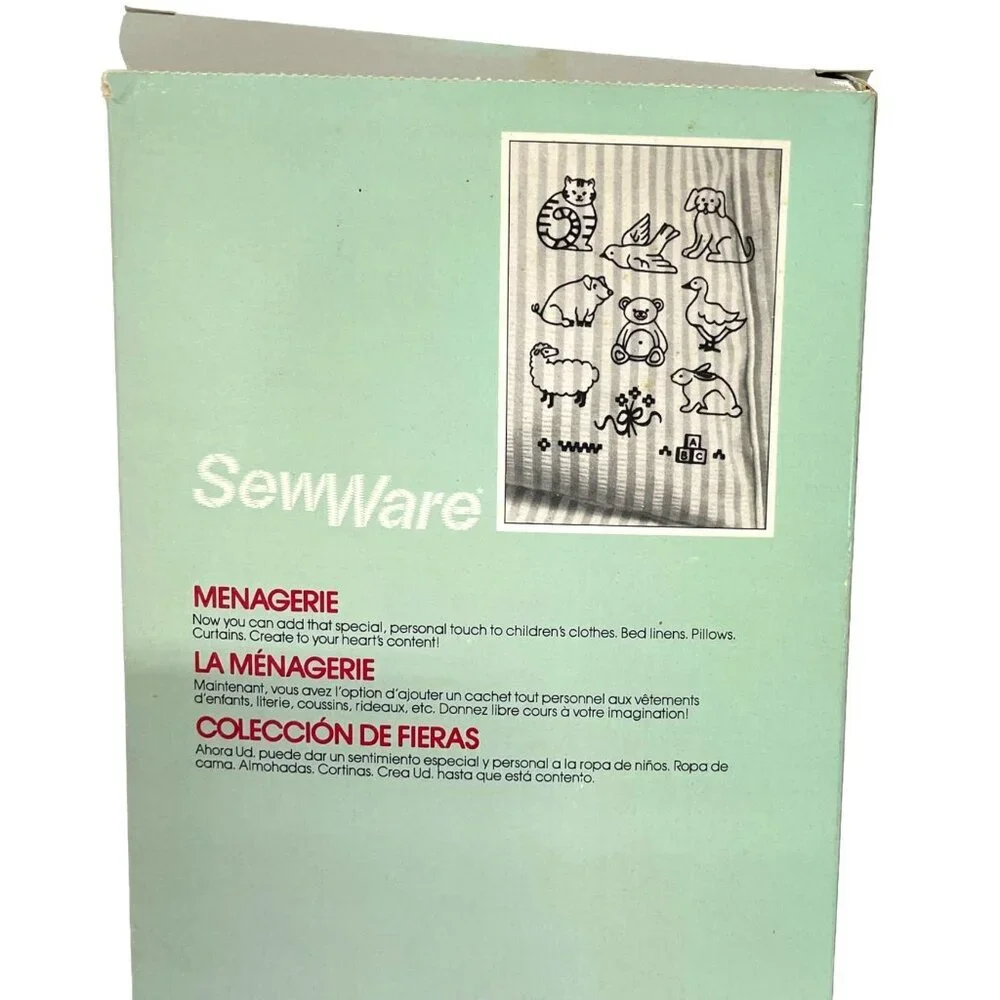 Sew Ware Singer 6268 Embroidery Software Menagerie Animal Motifs‎ Designs